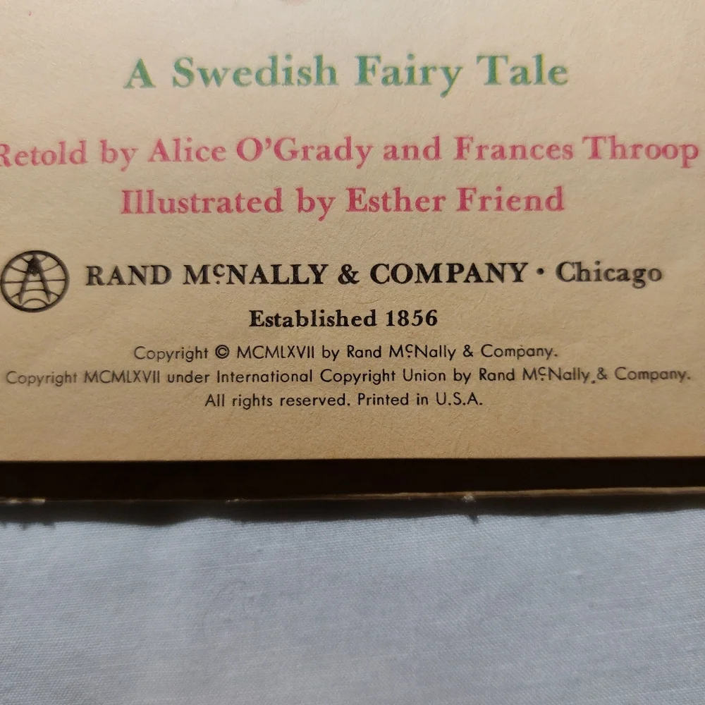 The Cap That Mother Made 1967 Vintage Book Swedish Fairy Tale